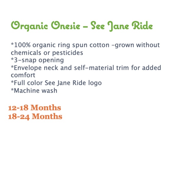 Organic Onesie Romper – See Jane Ride - Picture 3 of 9